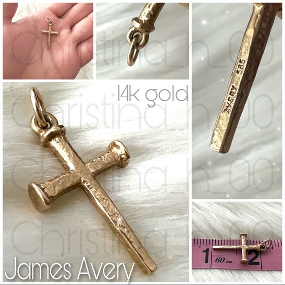 James Avery 4k Yellow Gold Nail Cross 